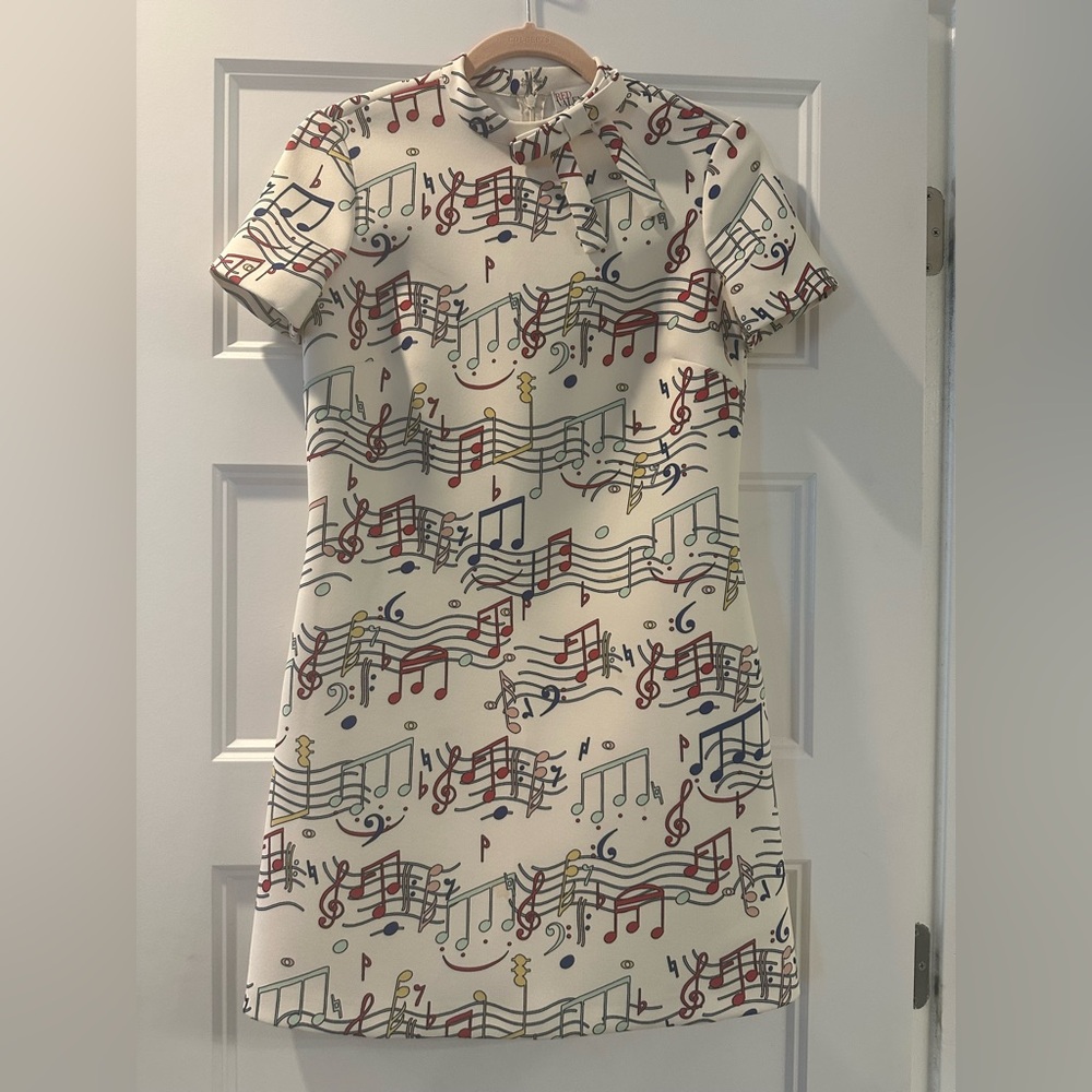Red Valentino Music Box Scuba Dress - Size 38